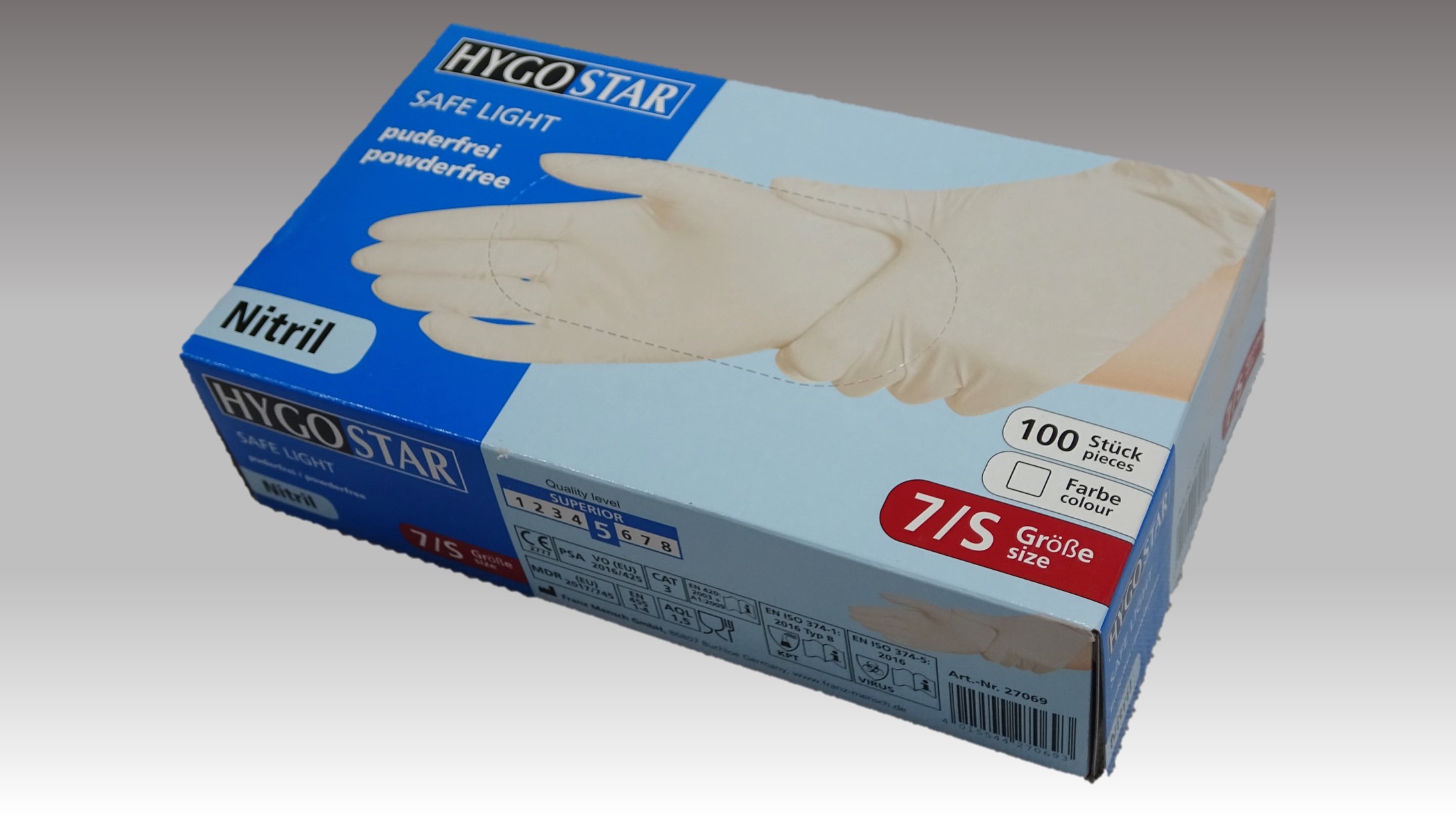 Nitrilhandschuhe in verschiedenen Größen puderfrei